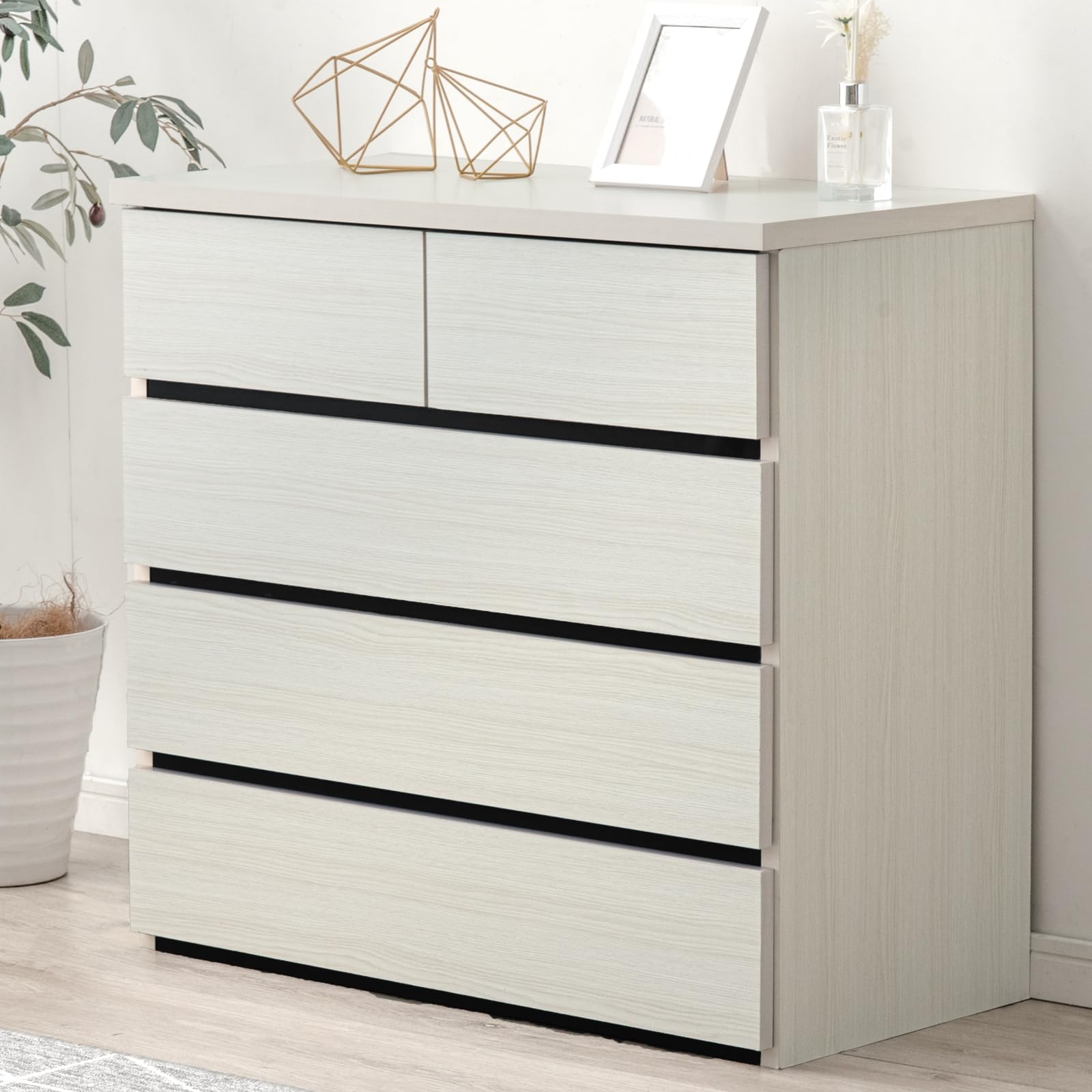 Amazon｜タンスのゲン チェスト 幅80cm 4段 国産 大川家具 完成品 大